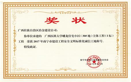 南寧分公司四個項目獲表彰！